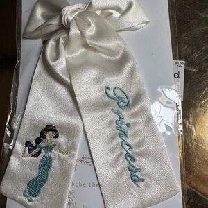 White Satin Princess Hair Bow